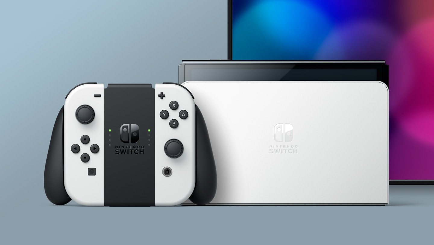 Consola Nintendo Switch modelo OLED (Gris/Blanco)