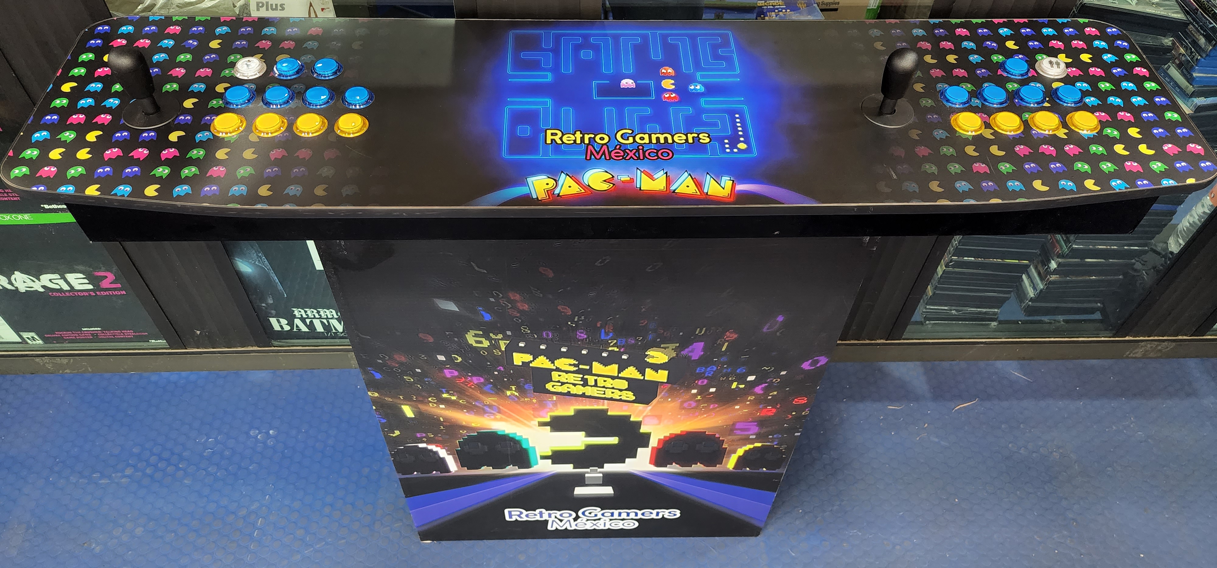 Consola Arcade Retro con luz (120 cm de largo, sin base) 